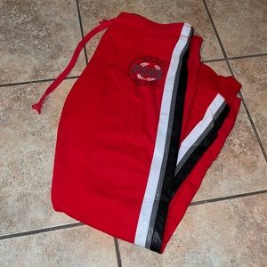 Pink sweat pants ! Worn once ! Great shape